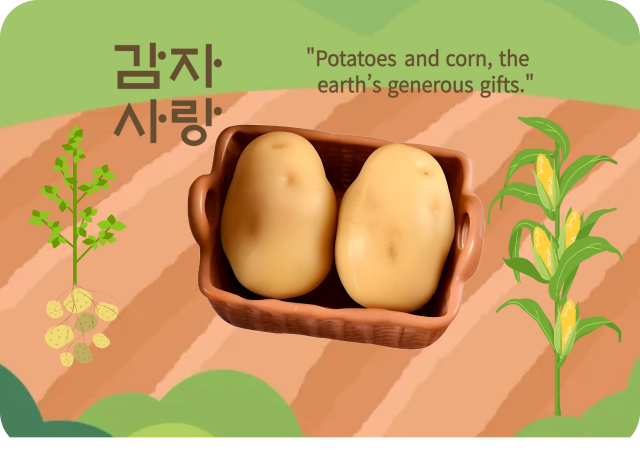 나와니스,감자사랑 미니어처 마그넷